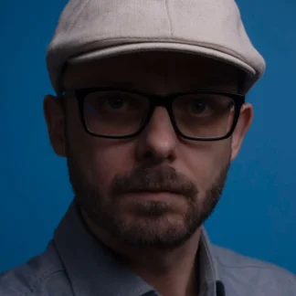 Kaszkiet konopny szary widok z przodu